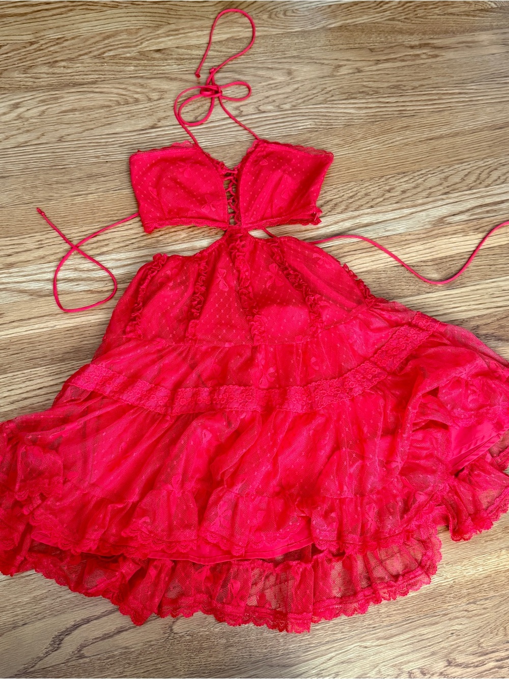 Sky to Moon sexy halter flirty festival mini dress